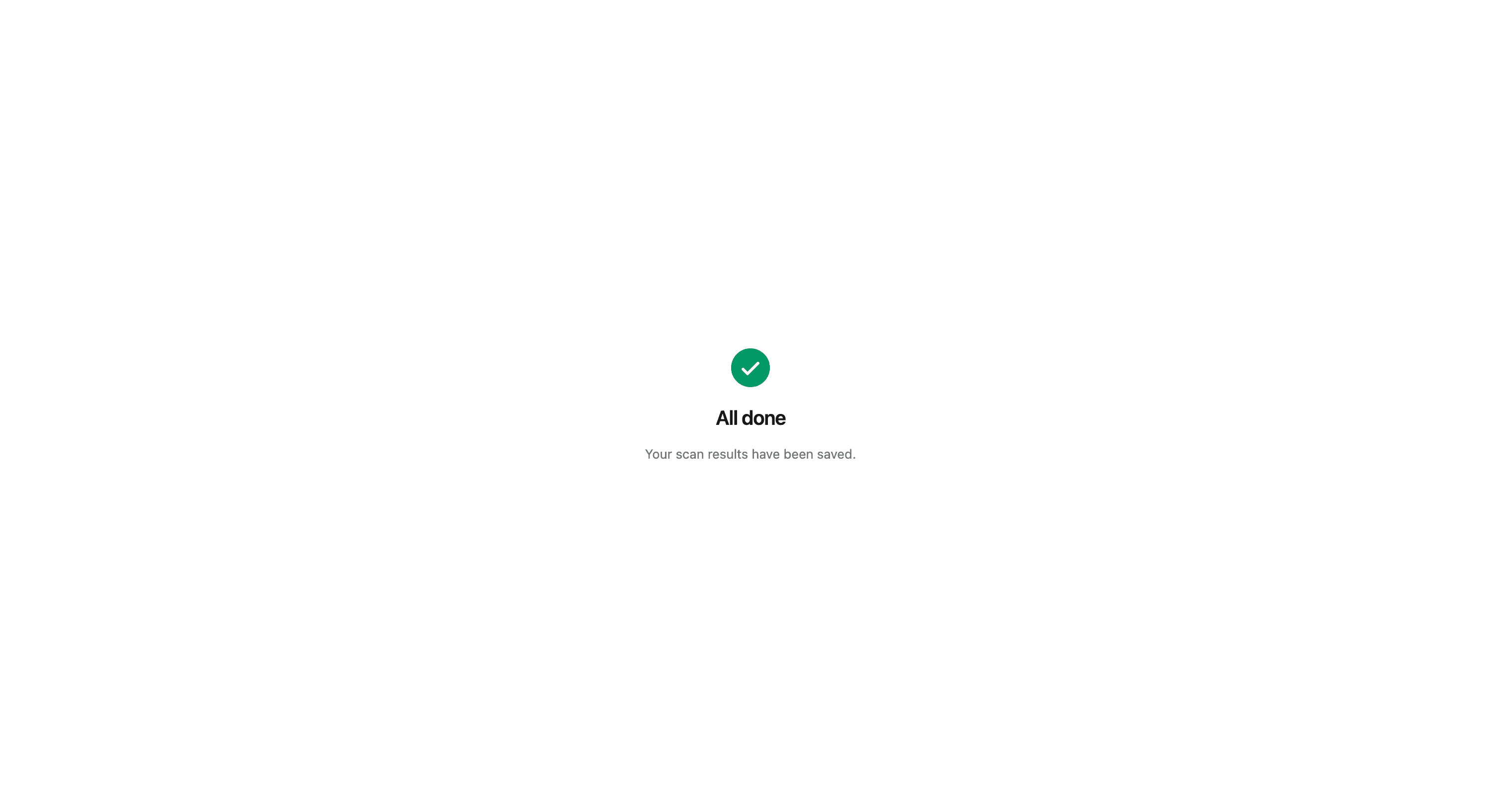 The iframe navigating to the "all done" page